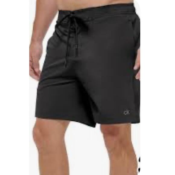 Calvin Klein Black Board Shorts Swim Trunks Boardshorts L NWT - Picture 2 of 11